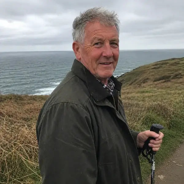 James Clarke, 64, on a coastal walk