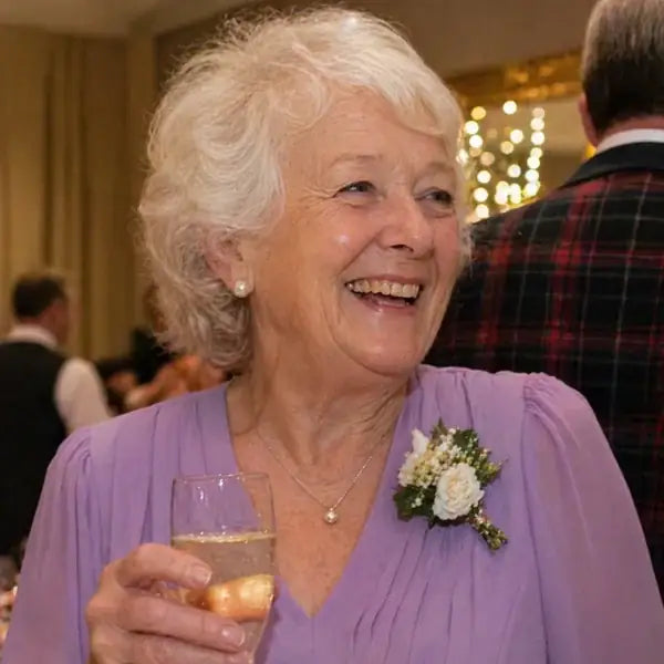 Jean Hutchinson, 76, at a family wedding