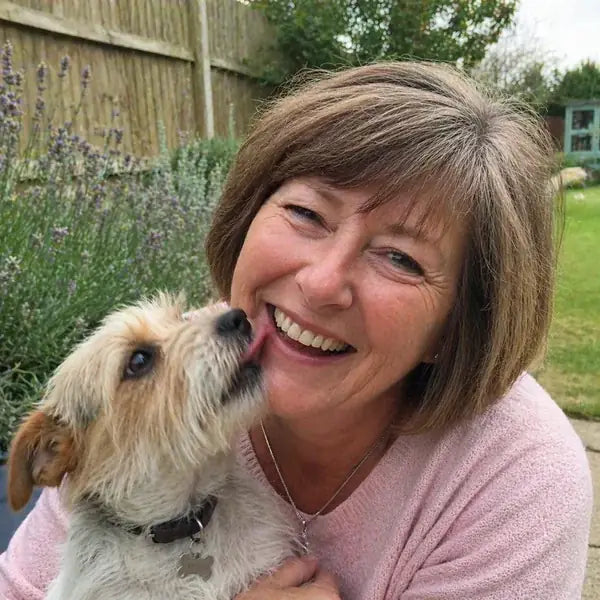 Sarah Mitchell, 54, in her garden